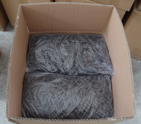 Màu xám Polypropylene Macro Twisted Bundle Sợi tổng hợp 54mm để gia cố bê tông