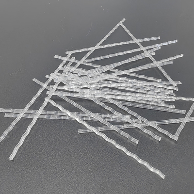 48mm Transparent PP Macro Fiber Wave cho lớp chống nước và lớp đệm của dự án bảo tồn nước ngầm và đường hầm