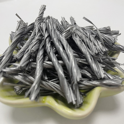 Vật liệu màu xám polymer Twist Bunchy PP Fiber cho sàn công nghiệp