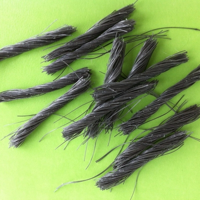 Màu trắng 51/54mm PP Macro Fiber Twist Bunchy sợi cho gia cố bê tông