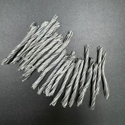 54MM Black Polypropylene PP Twisted Bunchy Fiber cho gia cố xây dựng bê tông