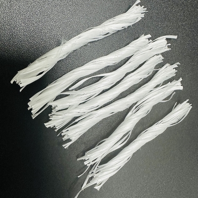 Biture Grey PP Fiber Twisted Bunchy Form để gia cố chống nứt và bê tông