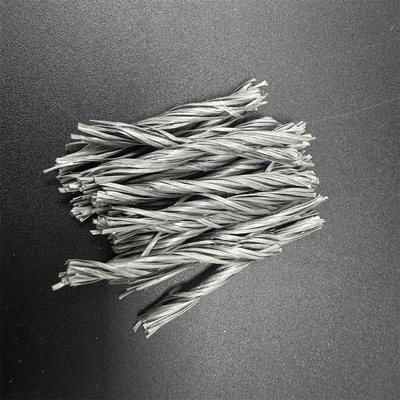 Biture Grey PP Fiber Twisted Bunchy Form để gia cố chống nứt và bê tông