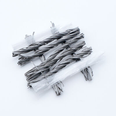 Durable PP Hybrid Fiber combining fibrillated mesh and twisted bunchy fibers for concrete reinforcement
