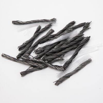 Durable PP Hybrid Fiber combining fibrillated mesh and twisted bunchy fibers for concrete reinforcement