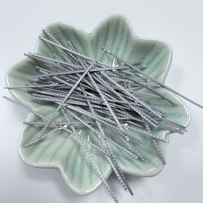 Sợi vĩ mô PP cong màu trắng, xám, trong suốt cho sợi Polypropylene bê tông