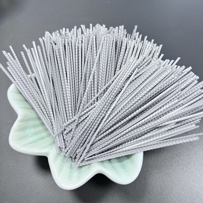 Sợi vĩ mô PP cong màu trắng, xám, trong suốt cho sợi Polypropylene bê tông