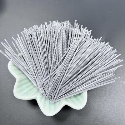 Sợi vĩ mô PP cong màu trắng, xám, trong suốt cho sợi Polypropylene bê tông
